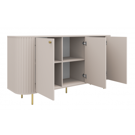 Komoda beżowa zaokrąglone boki frez 830 OLIVO